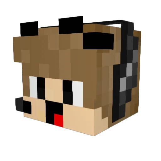 Dayhter Minecraft avatar head, 3D render
