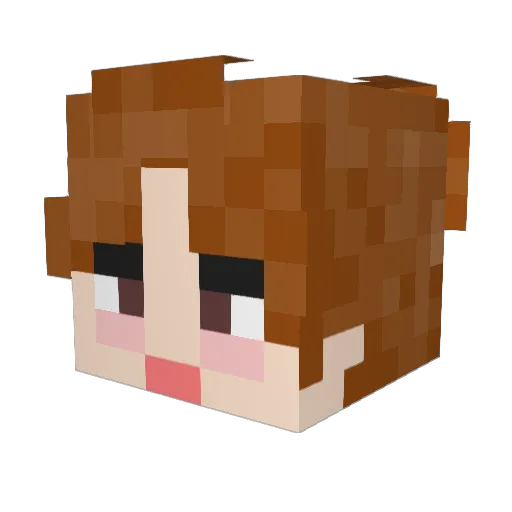 Dayhy Minecraft avatar head, 3D render