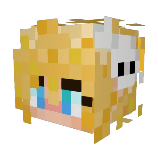Dayien Minecraft avatar head, 3D render