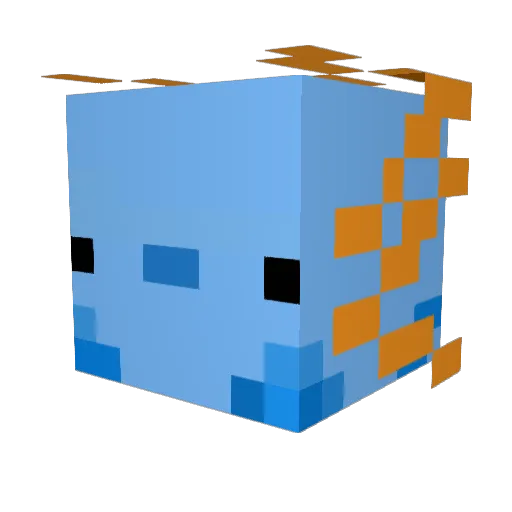 Dayjaveu Minecraft avatar head, 3D render
