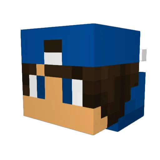 DaylaDestroyer Minecraft avatar head, 3D render
