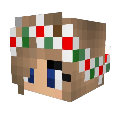 Dayli Minecraft avatar head, 3D render