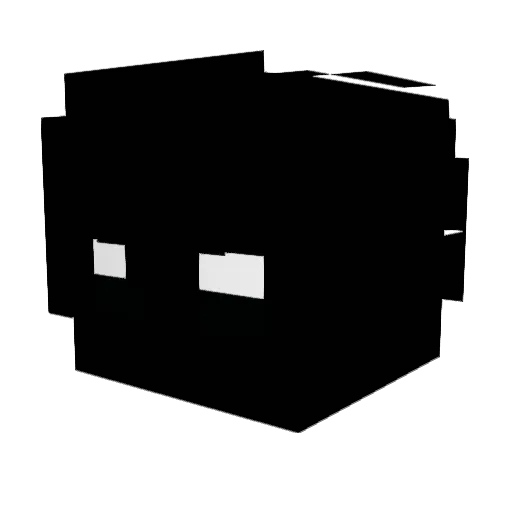 Daymoun Minecraft avatar head, 3D render