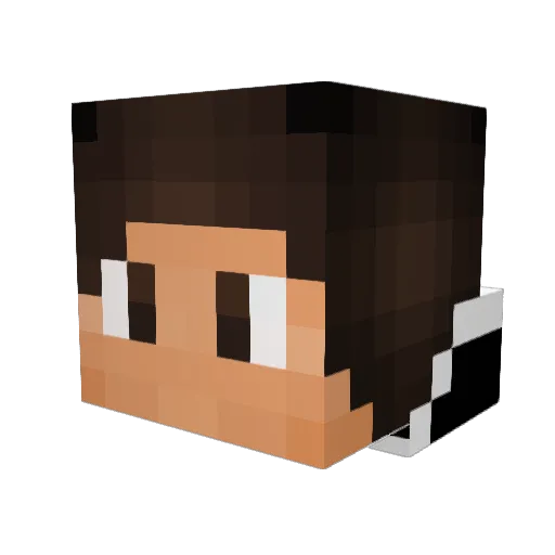 Daynamond Minecraft avatar head, 3D render