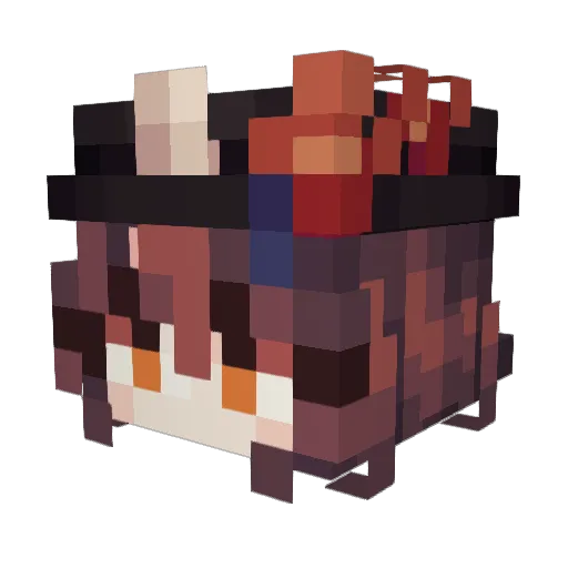 Daynerious Minecraft avatar head, 3D render