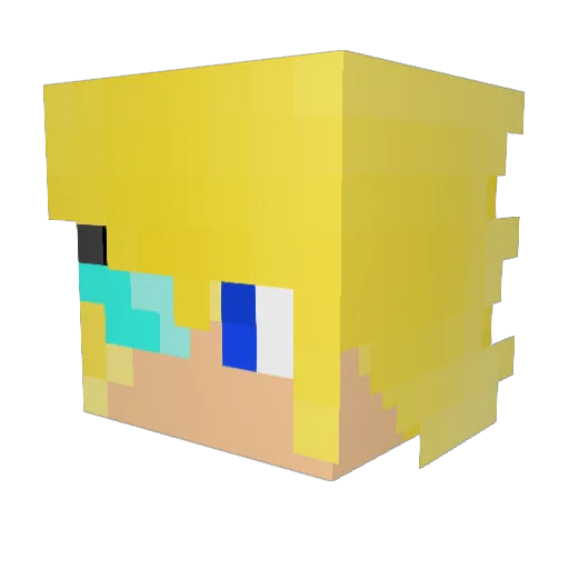 Daynsleif Minecraft avatar head, 3D render