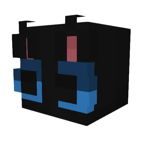 DaysAgain Minecraft avatar head, 3D render