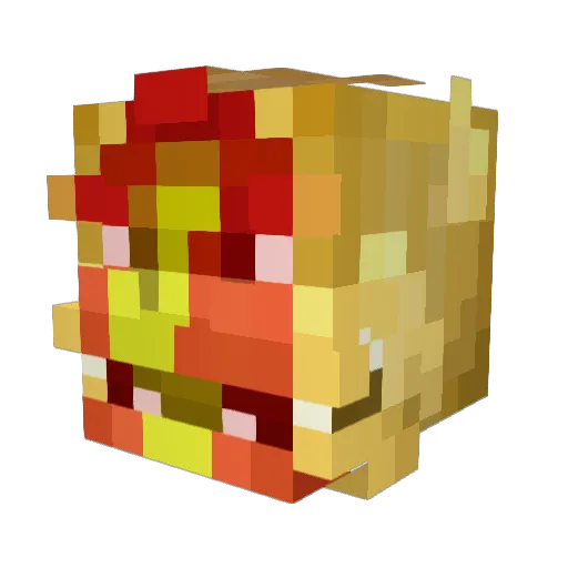 DaysOfMourning Minecraft avatar head, 3D render