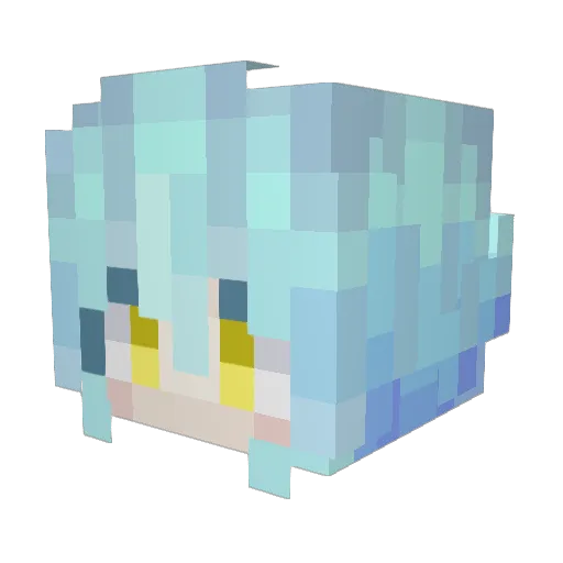 Dayumoii Minecraft avatar head, 3D render