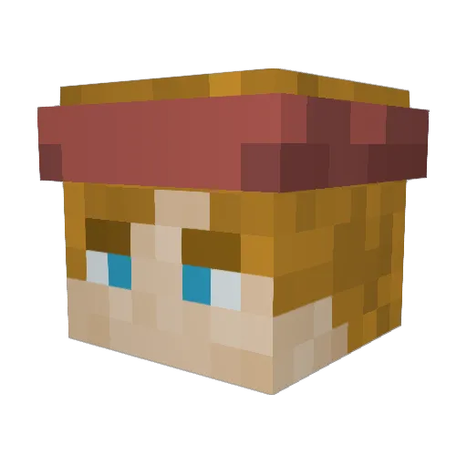 Dayvad Minecraft avatar head, 3D render