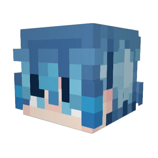 DayyAja Minecraft avatar head, 3D render