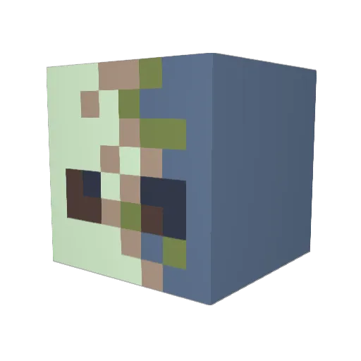 Dayz008 Minecraft avatar head, 3D render