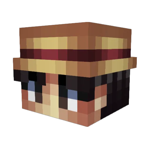 Dazai_jr Minecraft avatar head, 3D render