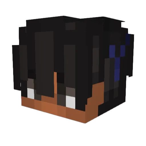Dazaiel Minecraft avatar head, 3D render