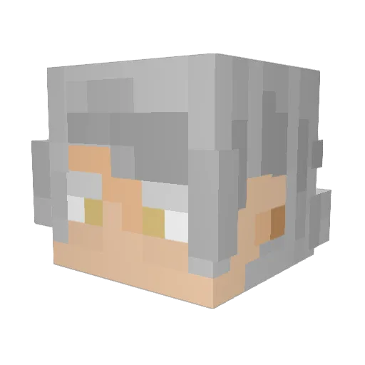 Dazaien Minecraft avatar head, 3D render