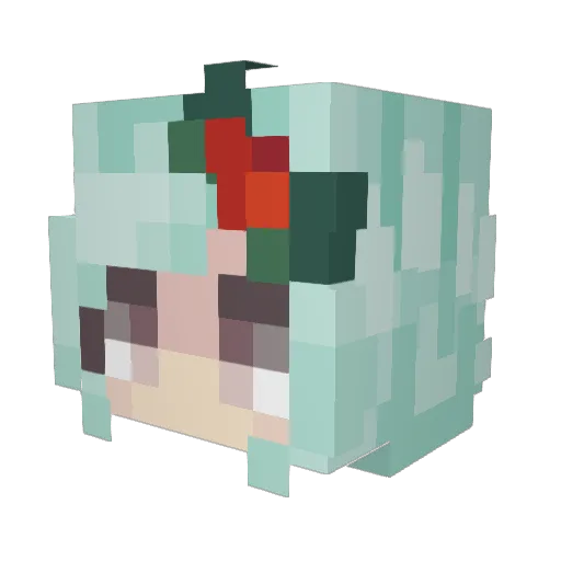DazedButterflies Minecraft avatar head, 3D render