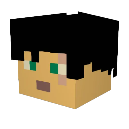 DazedDeity Minecraft avatar head, 3D render