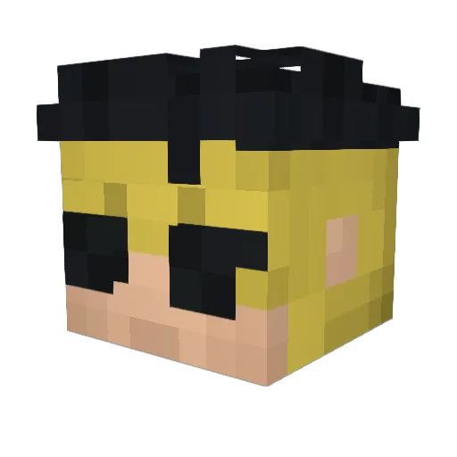 DazedDoughnut Minecraft avatar head, 3D render
