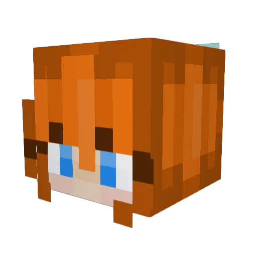 DazedDragon Minecraft avatar head, 3D render