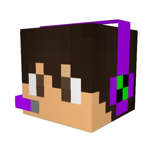 DazedFatality Minecraft avatar head, 3D render