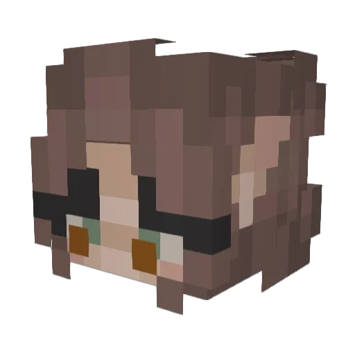 Dazedcrla Minecraft avatar head, 3D render