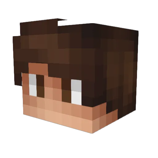 DazerCr Minecraft avatar head, 3D render