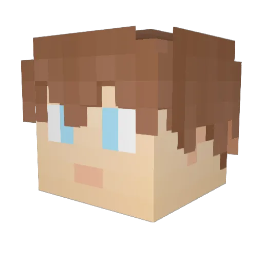 Dazione Minecraft avatar head, 3D render