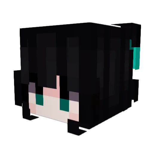 Dazoku Minecraft avatar head, 3D render