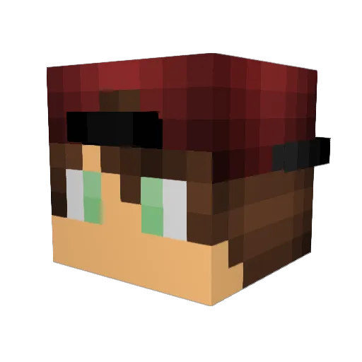 Dazty Minecraft avatar head, 3D render