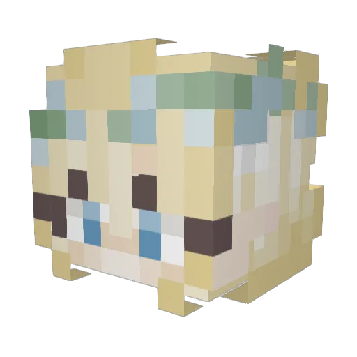 DazyDen Minecraft avatar head, 3D render