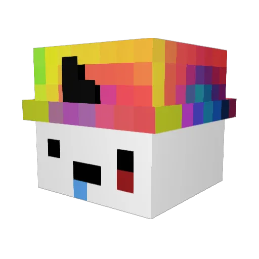 DazzaDips Minecraft avatar head, 3D render