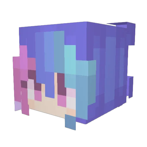 DazzleDragon Minecraft avatar head, 3D render