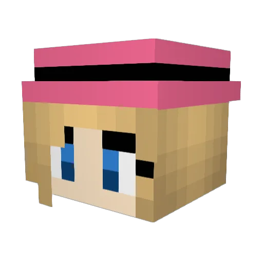 DazzleSnap Minecraft avatar head, 3D render