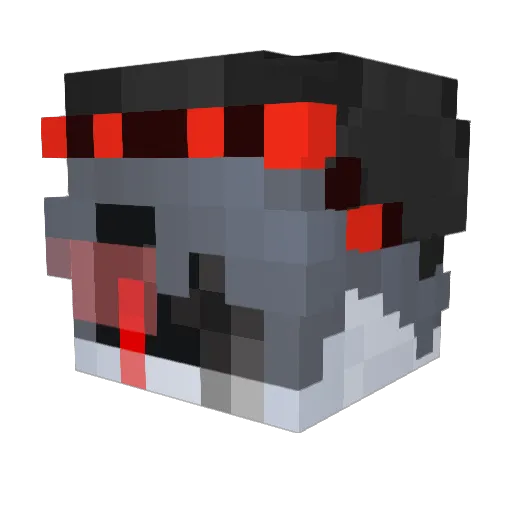 DazzleW Minecraft avatar head, 3D render
