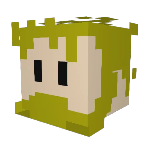 Dazzled_ Minecraft avatar head, 3D render