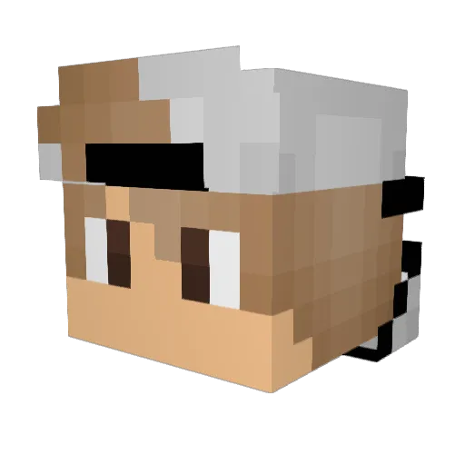 Dazzli Minecraft avatar head, 3D render