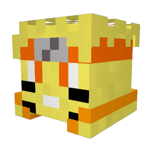 Dazzou Minecraft avatar head, 3D render