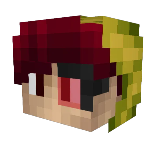 DbIH91 Minecraft avatar head, 3D render
