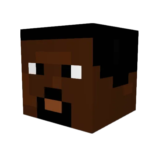 DbananaMan Minecraft avatar head, 3D render