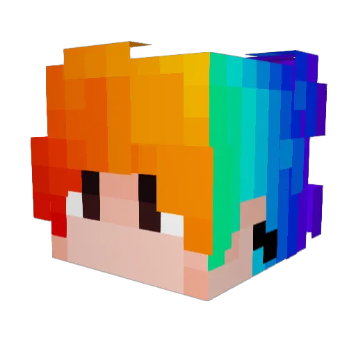 Dbashful Minecraft avatar head, 3D render