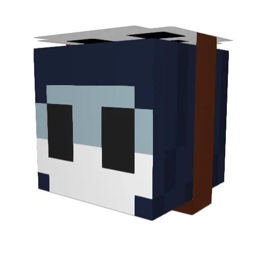 Dbendikid Minecraft avatar head, 3D render