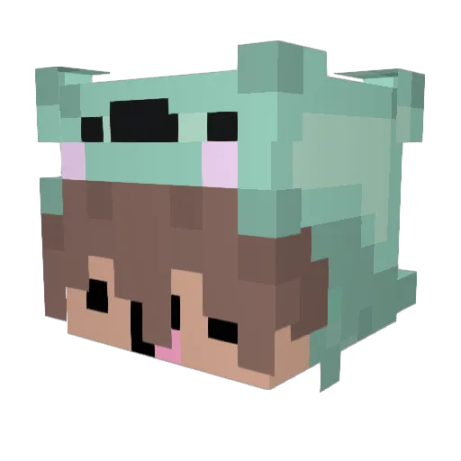 Dblaster Minecraft avatar head, 3D render