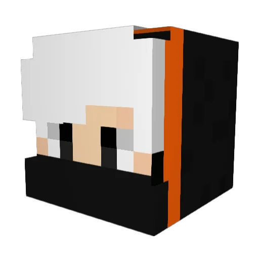 Dblrka Minecraft avatar head, 3D render