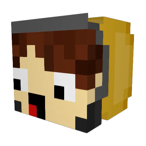 DcLeong Minecraft avatar head, 3D render