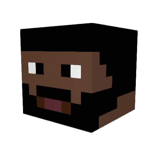Dcchuckles Minecraft avatar head, 3D render