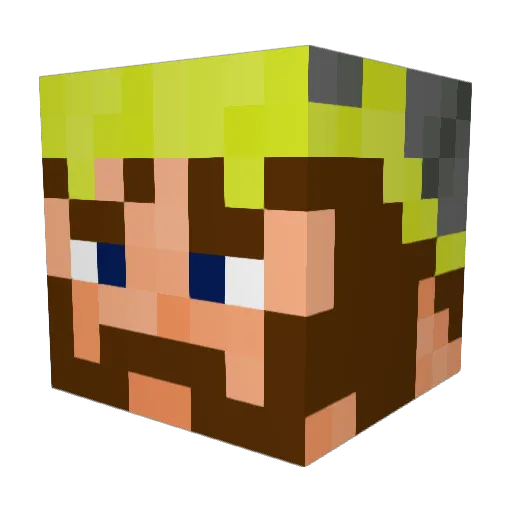 Dceva2 Minecraft avatar head, 3D render