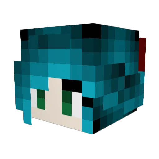 Dchan0 Minecraft avatar head, 3D render
