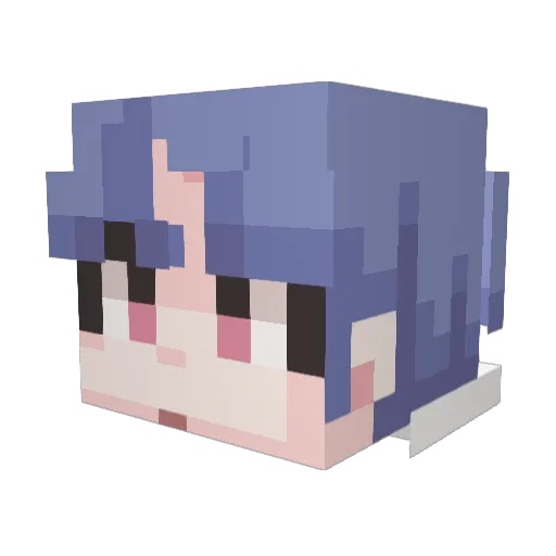 Dckkoma Minecraft avatar head, 3D render