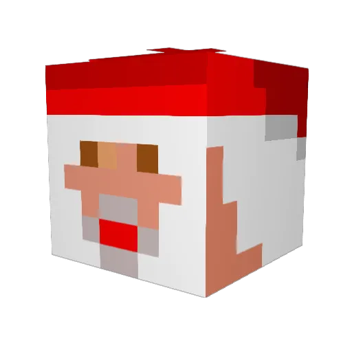 Dclax07 Minecraft avatar head, 3D render