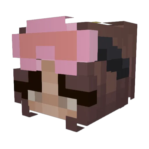 Dcnise Minecraft avatar head, 3D render